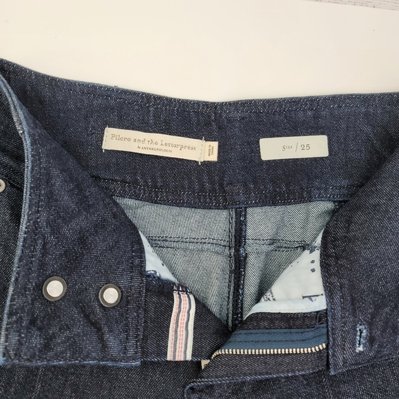Anthropologie Pilcro and the Letterpress High-Rise Slim Straight Jeans Size 25 - Picture 3 of 14